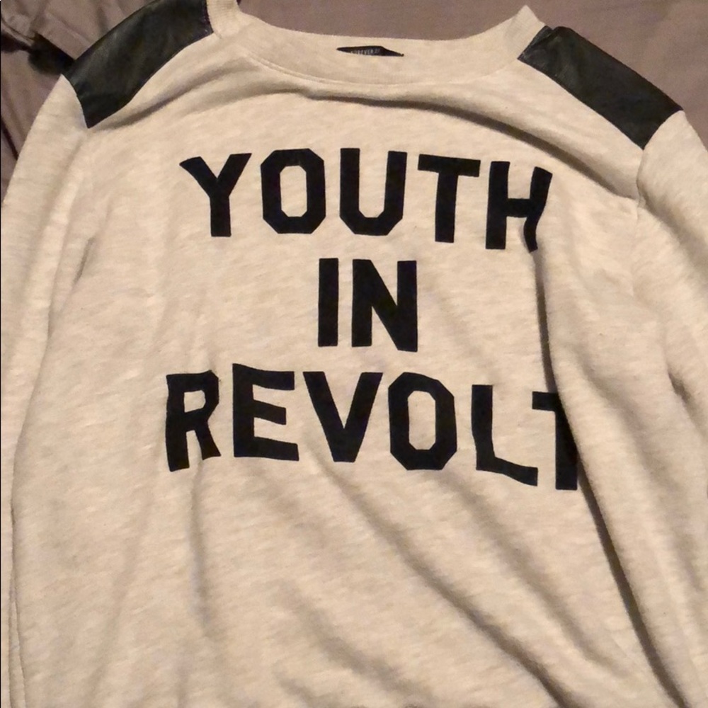 YOUTH IN REVOLT Forever 21 Grey & Black Sweater